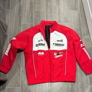 Red Racing Jacket with White Accents